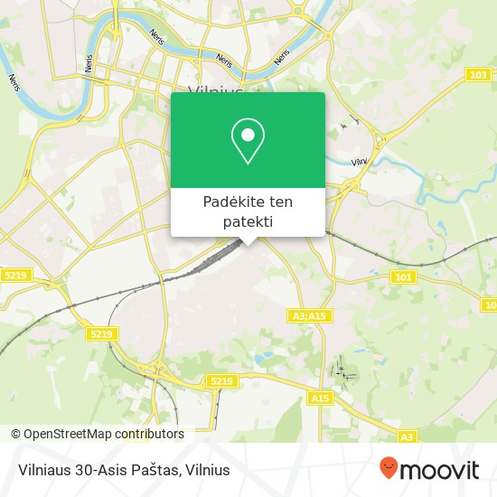 Vilniaus 30-Asis Paštas žemėlapis