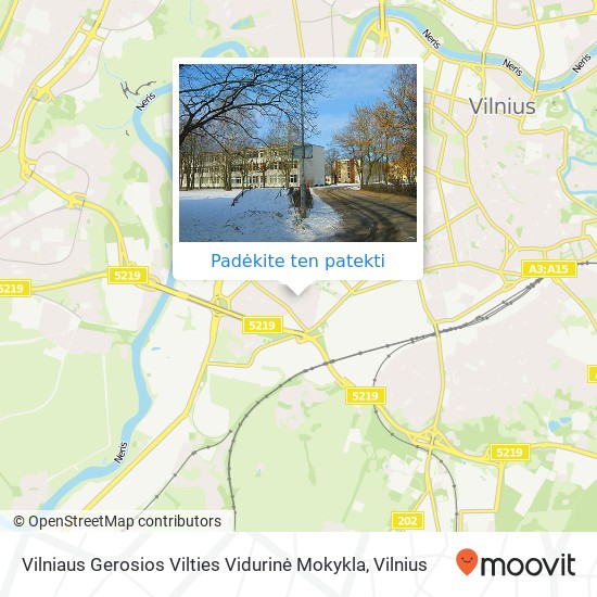 Vilniaus Gerosios Vilties Vidurinė Mokykla žemėlapis