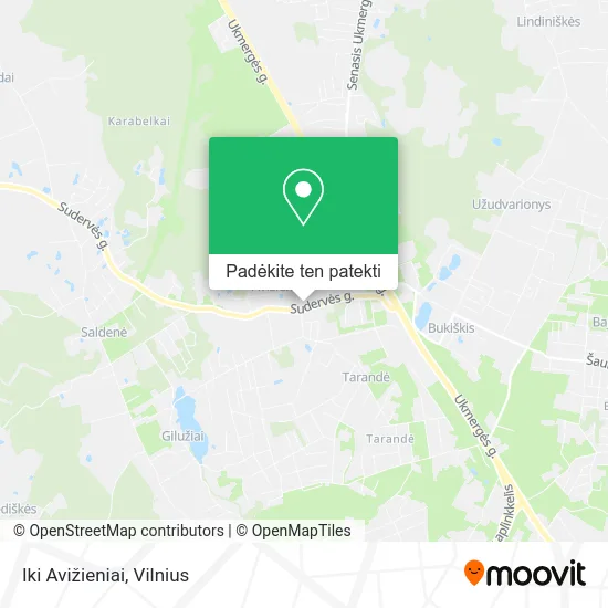 Iki Avižieniai žemėlapis