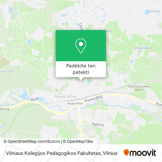 Vilniaus Kolegijos Pedagogikos Fakultetas žemėlapis