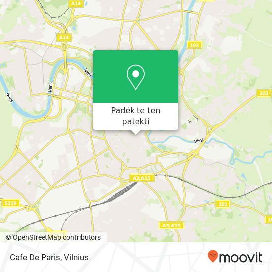 Cafe De Paris žemėlapis