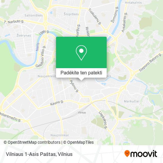 Vilniaus 1-Asis Paštas žemėlapis