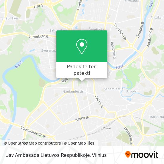 Jav Ambasada Lietuvos Respublikoje žemėlapis