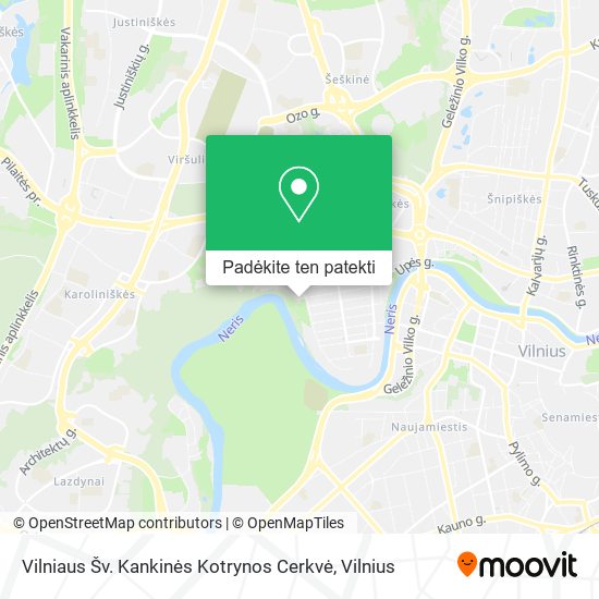 Vilniaus Šv. Kankinės Kotrynos Cerkvė žemėlapis