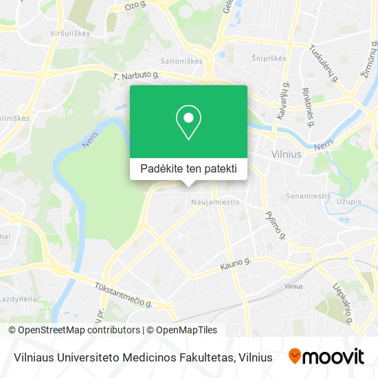 Vilniaus Universiteto Medicinos Fakultetas žemėlapis