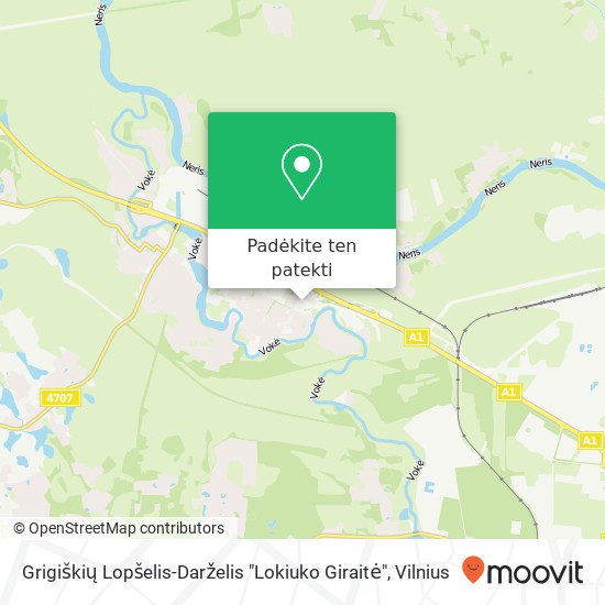 Grigiškių Lopšelis-Darželis "Lokiuko Giraitė" žemėlapis