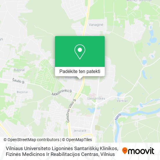 Vilniaus Universiteto Ligoninės Santariškių Klinikos, Fizinės Medicinos Ir Reabilitacijos Centras žemėlapis