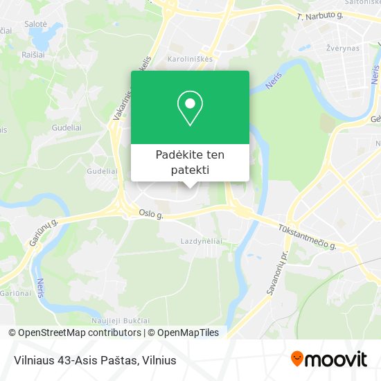 Vilniaus 43-Asis Paštas žemėlapis