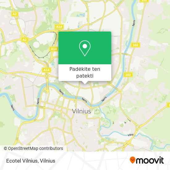 Ecotel Vilnius žemėlapis