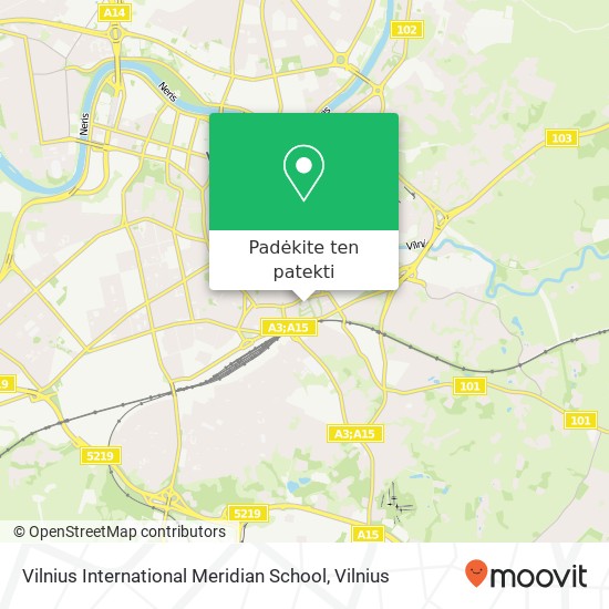Vilnius International Meridian School žemėlapis