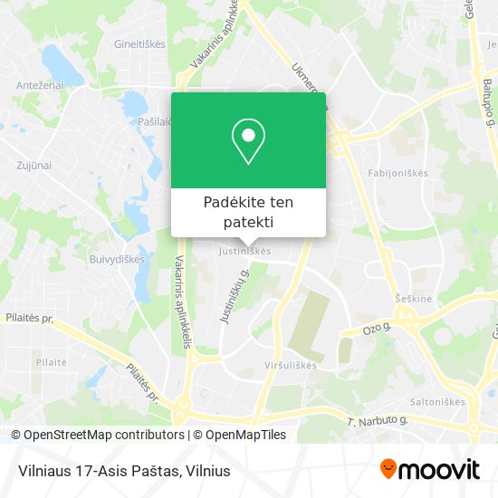 Vilniaus 17-Asis Paštas žemėlapis