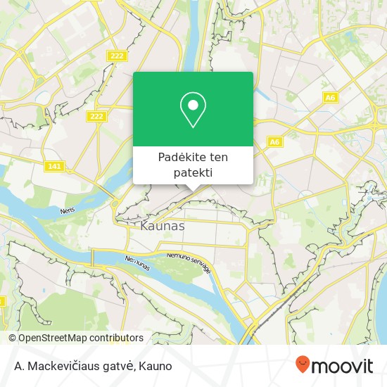 A. Mackevičiaus gatvė žemėlapis
