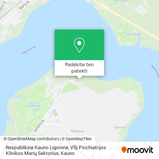 Respublikinė Kauno Ligoninė, VŠĮ Psichiatrijos Klinikos Marių Sektorius žemėlapis