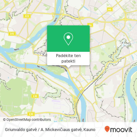 Griunvaldo gatvė / A. Mickevičiaus gatvė žemėlapis