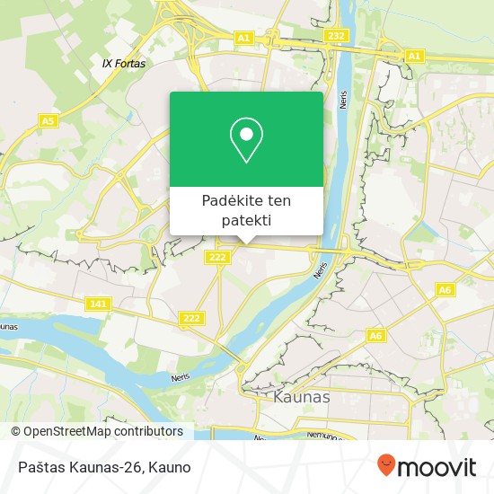 Paštas Kaunas-26 žemėlapis