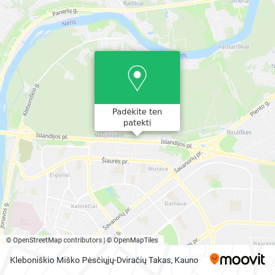 Kleboniškio Miško Pėsčiųjų-Dviračių Takas žemėlapis