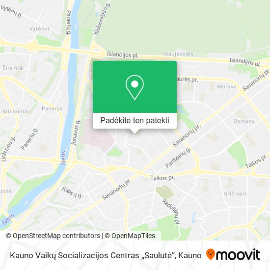 Kauno Vaikų Socializacijos Centras „Saulutė“ žemėlapis