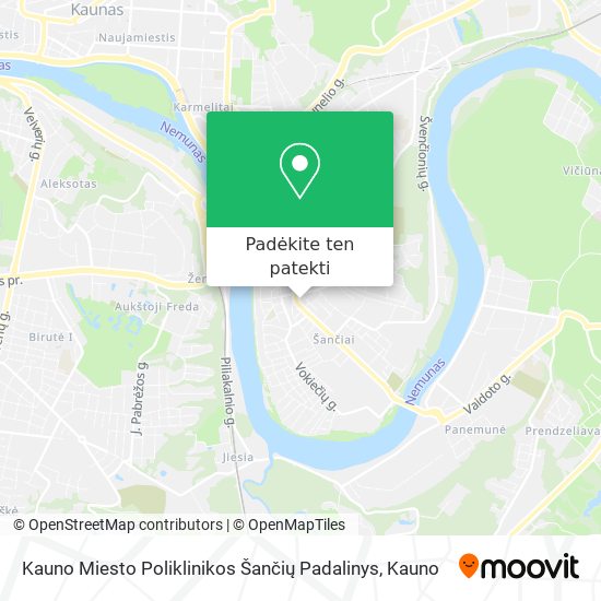 Kauno Miesto Poliklinikos Šančių Padalinys žemėlapis