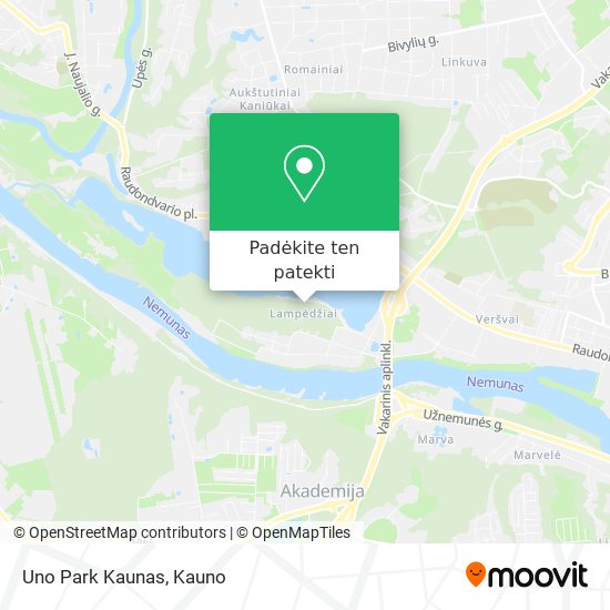 Uno Park Kaunas žemėlapis