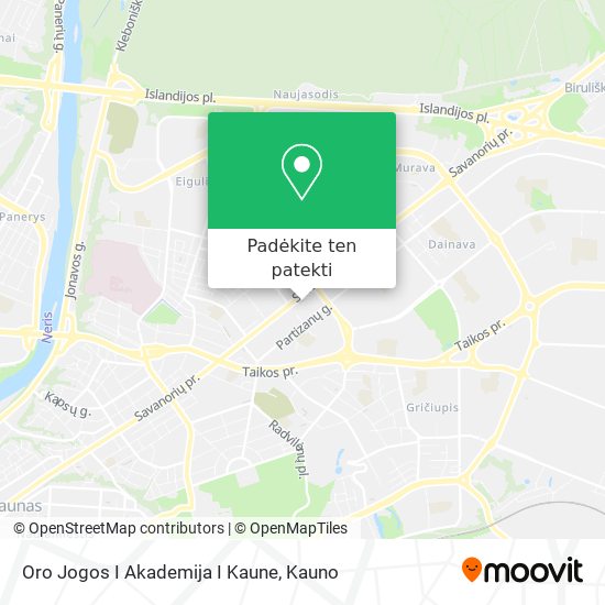 Oro Jogos I Akademija I Kaune žemėlapis