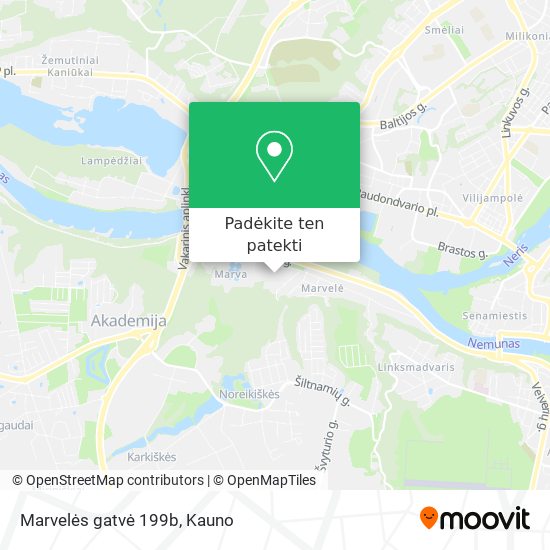 Marvelės gatvė 199b žemėlapis