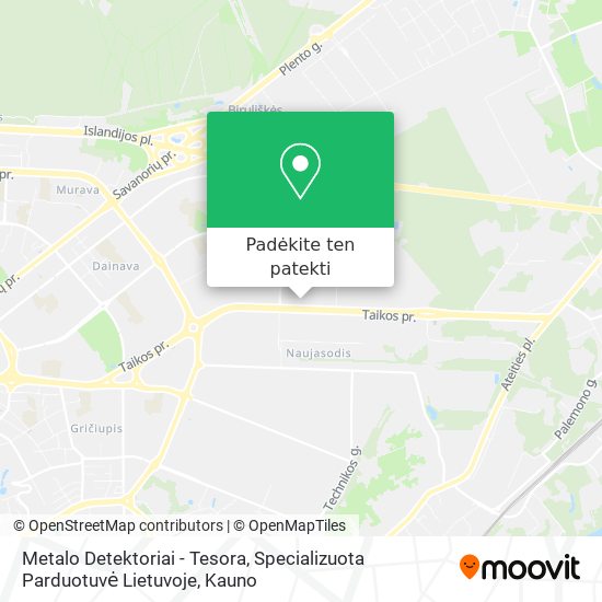 Metalo Detektoriai - Tesora, Specializuota Parduotuvė Lietuvoje žemėlapis