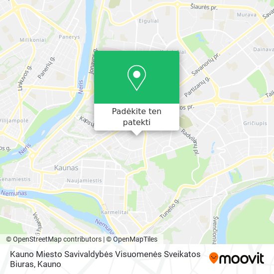 Kauno Miesto Savivaldybės Visuomenės Sveikatos Biuras žemėlapis