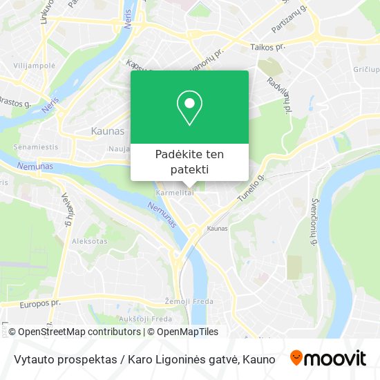 Vytauto prospektas / Karo Ligoninės gatvė žemėlapis