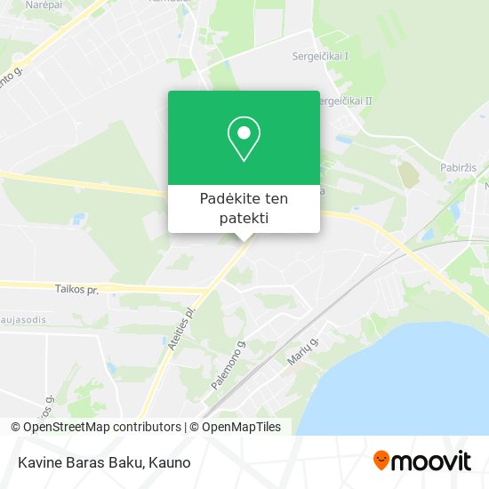 Kavine Baras Baku žemėlapis