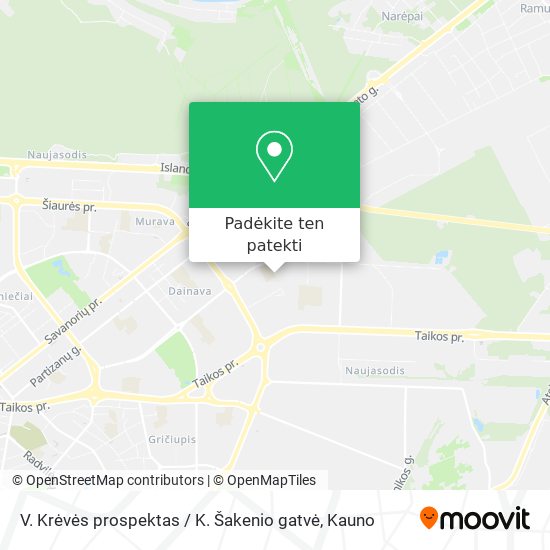 V. Krėvės prospektas / K. Šakenio gatvė žemėlapis