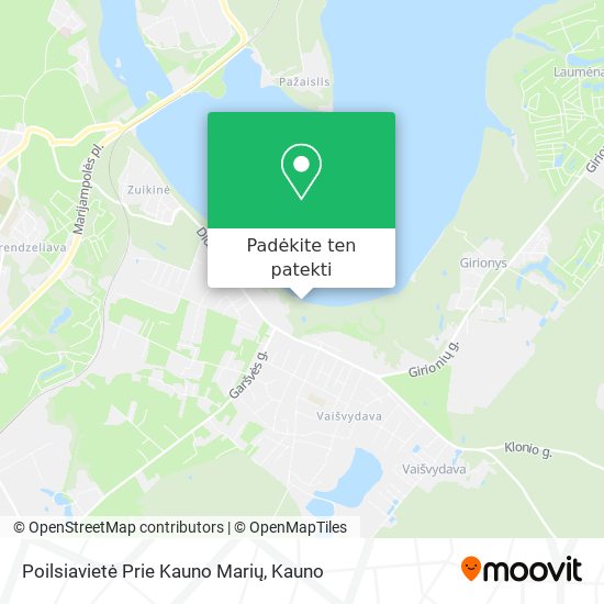 Poilsiavietė Prie Kauno Marių žemėlapis
