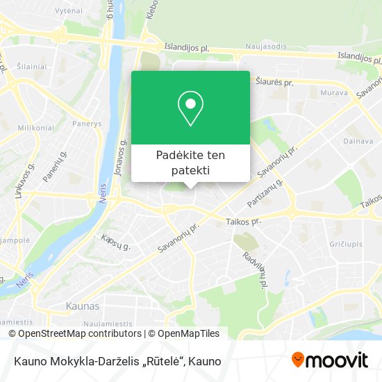 Kauno Mokykla-Darželis „Rūtelė“ žemėlapis