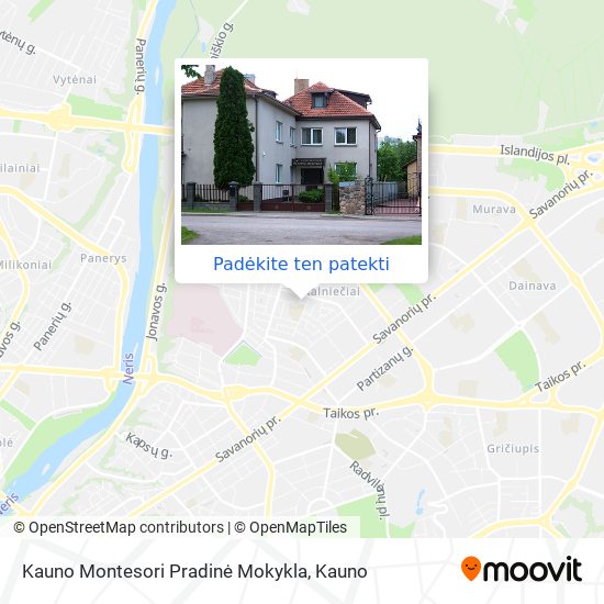 Kauno Montesori Pradinė Mokykla žemėlapis