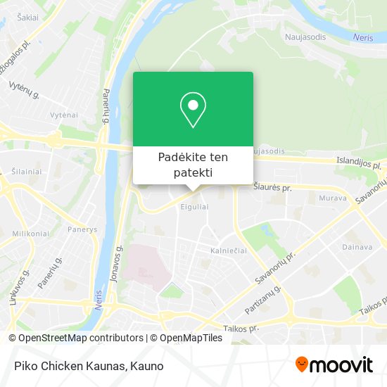Piko Chicken Kaunas žemėlapis