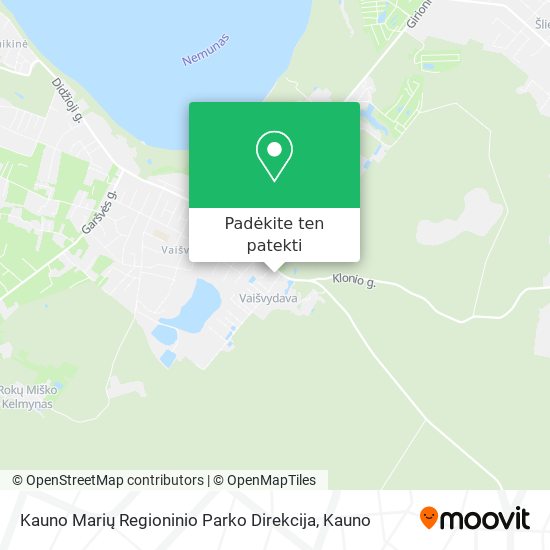 Kauno Marių Regioninio Parko Direkcija žemėlapis
