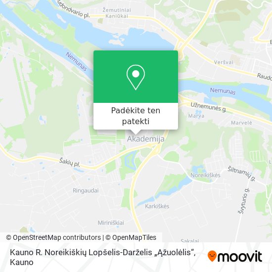 Kauno R. Noreikiškių Lopšelis-Darželis „Ąžuolėlis“ žemėlapis