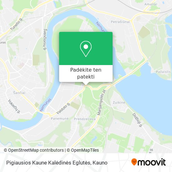 Pigiausios Kaune Kalėdinės Eglutės žemėlapis