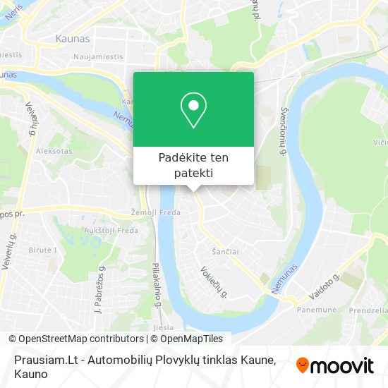 Prausiam.Lt - Automobilių Plovyklų tinklas Kaune žemėlapis