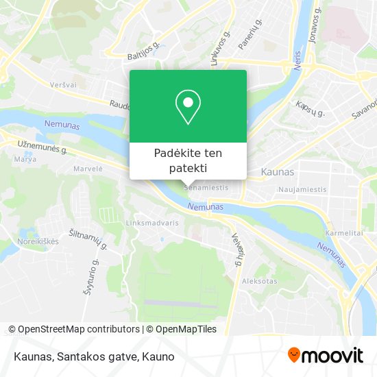 Kaunas, Santakos gatve žemėlapis