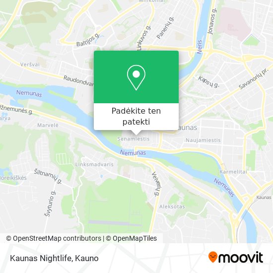 Kaunas Nightlife žemėlapis