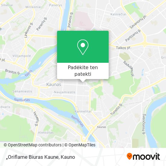 „Oriflame Biuras Kaune žemėlapis