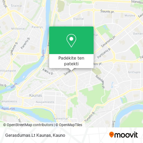 Gerasdumas.Lt Kaunas žemėlapis