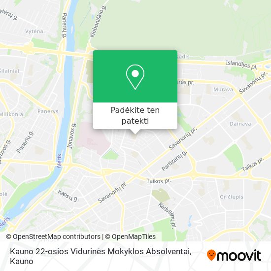 Kauno 22-osios Vidurinės Mokyklos Absolventai žemėlapis
