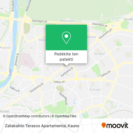 Zaliakalnio Terasos Apartamentai žemėlapis