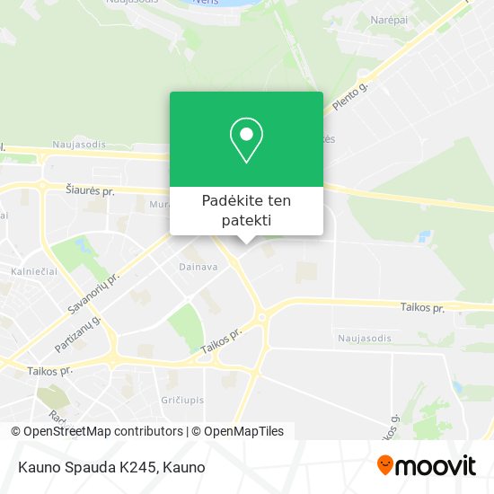 Kauno Spauda K245 žemėlapis