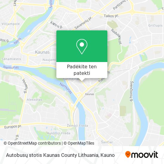Autobusų stotis Kaunas County Lithuania žemėlapis