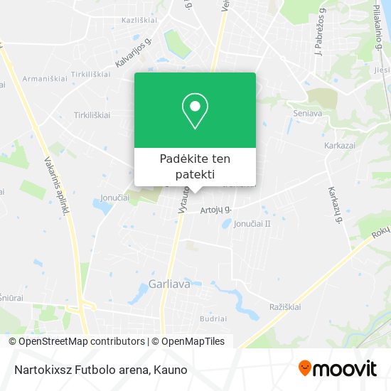 Nartokixsz Futbolo arena žemėlapis