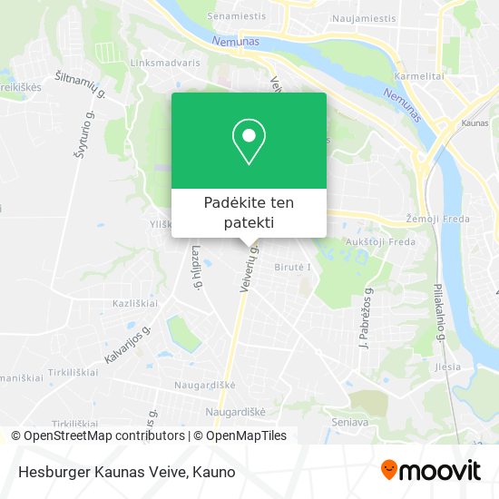 Hesburger Kaunas Veive žemėlapis