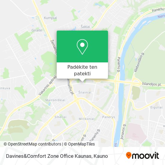 Davines&Comfort Zone Office Kaunas žemėlapis