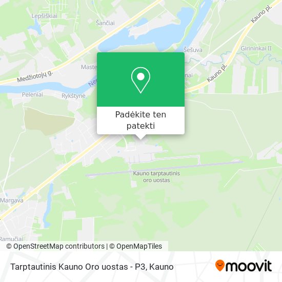 Tarptautinis Kauno Oro uostas - P3 žemėlapis
